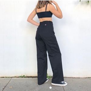 BLACK HIGH WAISTED CARGO DICKIES